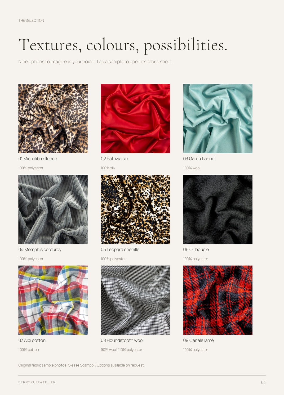 BerryPuff fabric catalogue, page 3